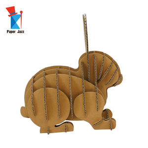 Jouets éducatifs faits à la main en papier à faire soi-même pour enfants, puzzles en papier cartonné 3D, jouets lapin - Product Image 4