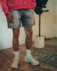 กางเกงขาสั้นผ้าฝ้ายฟอกสีหลายสีสำหรับผู้ชายวินเทจเป็นมิตรกับสิ่งแวดล้อมแนวสตรีทแวร์ผ้าฝ้าย100% กันยับ - Product Image 6