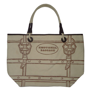 Sac de shopping en toile de coton personnalisé avec poignée et bordure en PU, design imprimé exclusif OEM, pour filles - Product Image 3