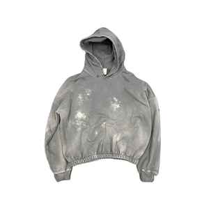 เสื้อฮู้ดดี้ผ้าฟลีซคอตตอนหนาน้ำหนัก 220 กรัม สไตล์สตรีทแวร์ แต่งโลโก้ด้านหน้าแบบดิสเทรส ทรงปกติ ซับในระบายอากาศได้ดี เป็นมิตรต่อสิ่งแวดล้อม สำหรับผู้ชาย - Product Image 3