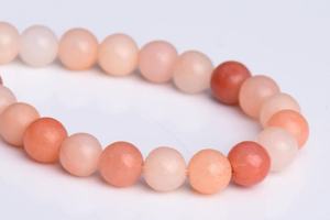 Cuentas de Aventurina Rosa, Piedras Preciosas Naturales Genuinas, Cuentas Sueltas Redondas, Hilo Completo de 15.5 Pulgadas, Venta al Por Mayor - Product Image 2