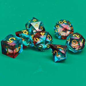 ชุดลูกเต๋าเรซิ่นหล่อขึ้นรูปคุณภาพสูง โปร่งใส ลูกเต๋าเรซิ่นหลายเหลี่ยม สำหรับเกมกระดานมืออาชีพ ขายส่งอุปกรณ์เสริมเกม - Product Image 6