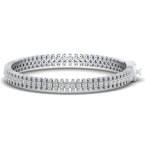 Bracelets REYES faits à la main en or massif 14 carats avec moissanite certifiée GRA, style classique, plaqué rhodium, bijoux fins pour femmes - Product Image 3