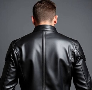 Veste en cuir de haute qualité pour hommes, très élégante et stylée - Product Image 4