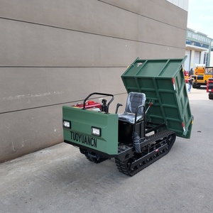 รถดัมพ์ขนาดเล็กแบบขับเคลื่อนด้วยตัวเอง 4x4 บรรทุกได้ 1.5 ตัน 2 ตัน 3 ตัน รถดัมพ์ตีนตะขาบขนาดเล็กสำหรับงานก่อสร้าง รถตักดินไฮดรอลิกแบบตีนตะขาบ - Product Image 5