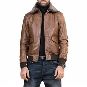 Chaqueta de Cuero Leathertex Estilo Caf Racer para Hombre con Cuello Camisero para Otoño - Product Image 3