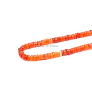 Perles Heishi facettées en cornaline AAA de 6 mm à 7 mm, perles de pierres précieuses naturelles pour la fabrication de bijoux, brins de 16 pouces à prix de gros - Product Image 6
