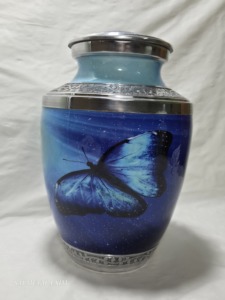 Elegant Black Metal Cremation Urn Engraved Floral Band <b>Mini</b> Keepsake Urn Human Pet Ashes Holder Memorial Funeral Jar Supplies - Product Image 3