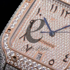 Signature Square <b>Silver</b> Moissanite <b>Watch</b> 40MM with Iced Out Styling for Modern <b>Mens</b> Luxury Accessories - Product Image 2