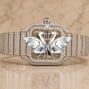 Premium Stainless Steel Moissanite Diamond Watch Men Luxury Fashion Watch - Product Image 1