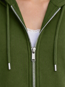 Ropa de mujer, sudaderas con capucha de talla grande, servicio OEM, sudaderas con cremallera personalizadas, nuevo estilo de moda, sudadera con capucha de forro polar, logotipo 3D - Product Image 5