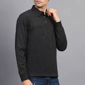 Camisetas Polo Color Rojo Marrón al por Mayor, Personalizadas con Estampados Lisos, Transpirables, de Manga Corta, Camisetas de Golf de Algodón para Hombre - Product Image 3