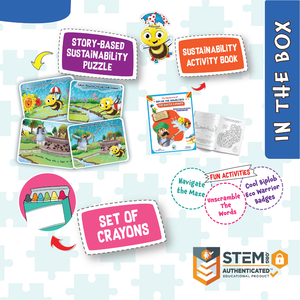Rainwater Harvesting DIY Kit for Kids Activity <b>Book</b> 4 Jigsaw <b>Puzzles</b> & Crayons - Product Image 3