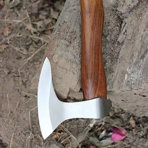 SCL: Carbon Steel Hatchet With Wooden <b>Handle</b> Survival <b>Axe</b> For Outdoor Use Unique Historical Reenactment Accessory Viking <b>Axe</b> - Product Image 2