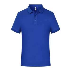 Polo piqué uni essentiel pour homme 2026 – Coupe ajustée décontractée élégante à manches courtes – Bleu roi et orange – Vêtement basique HD - Product Image 1