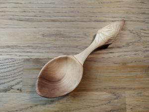 Cuillère à thé en bois naturel réutilisable, cuillère doseuse pour café et sucre, finition lisse, ustensile de cuisine - Product Image 3