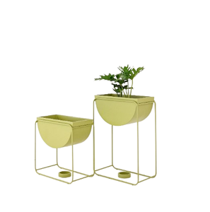 Modern Nordic Powder Coated Planter Stand for Living Room Indoor Decoration Iron Plant Holder Shelf Floor Display Stand - Product Image 1