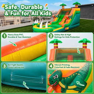 Toboggan <span class=keywords><strong>aquatique</strong></span> gonflable tropical avec piscine à jets d'eau, PVC robuste, <span class=keywords><strong>petit</strong></span> <span class=keywords><strong>parc</strong></span> <span class=keywords><strong>aquatique</strong></span> <span class=keywords><strong>pour</strong></span> enfants, amusement estival - Product Image 3