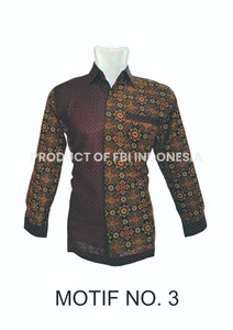 เสื้อ100% ผ้าฝ้ายสไตล์อินโดนีเซียสำหรับผู้ชาย, เสื้อผ้าฝ้ายแขนยาวสไตล์คลาสสิกกันยับ - Product Image 2