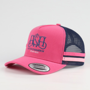 Casquette OEM Y2K unisexe en gros, 5 panneaux, logo brodé, maille, jersey éponge, respirante, imperméable, profil haut, courbée et structurée - Product Image 3