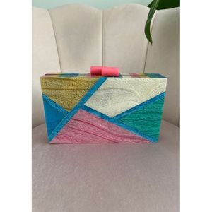 Pochette de soirée de luxe pour femmes, accessoires de mode en résine et cristal, RR ENTERPRISES - Product Image 1