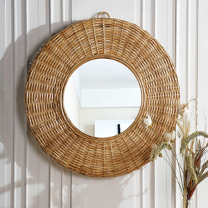 Made in Vietnam modern round rattan <b>mirror</b> premium quality home decor top deal wall <b>mirrors</b> wholesale - Product Image 4