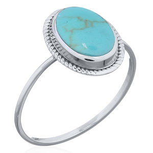 Bague en argent sterling 925 avec pierre verte ovale à bord torsadé, vente en gros pour événements festifs, Thaïlande - Product Image 1