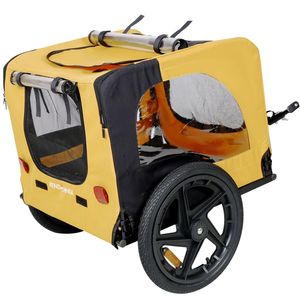 Carrito Plegable Resistente de Color Amarillo para Mascotas, para Perros y Transportadores, para Remolque de Bicicleta, Uso en Exteriores - Product Image 4