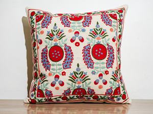 Embroidered Cotton <b>Cushion</b> <b>Cover</b> Handmade Ethnic Floral Wholesale Bulk Home Decor OEM Supplier - Product Image 3