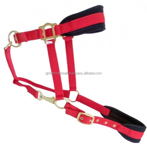 Wholesale Supplier Custom Design Adjustable PP Nylon Horse <b>Halter</b> With Lead Rope Horse Head Collar - Product Image 3