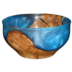 Exclusive Design Wood & Resin Serving Bowl Custom Brown Epoxy Resin Hotel Restaurant <b>table</b> Decor & Salad Serving bowl - Product Image 3