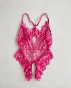 Ensemble de lingerie de luxe en satin et dentelle |   Robe de nuit sensuelle au toucher soyeux |   Robe élégante brodée pour bébé, lingerie en dentelle transparente - Product Image 2