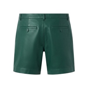 Shorts en cuir pour homme, style streetwear, confortables et respirants, avec ceinture élastique à la taille moyenne - Product Image 3
