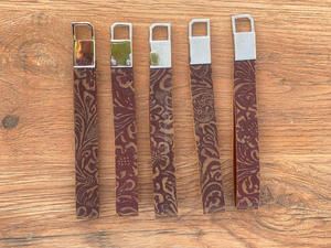 Nouveau véritable fait à la main Western élégant en cuir gaufré porte-poignet porte-clés imprimé floral porte-clés personnalisés en cuir véritable bracelets - Product Image 2