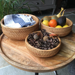 Enhance Quality Eco Friendly <b>Bamboo</b> Style Rattan <b>Baskets</b> For Household Storage Durable Handcrafted Rattan <b>Basket</b> For Organizing - Product Image 1