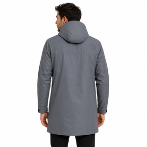 Chaqueta Larga Impermeable con Capucha para Hombre, Transpirable, para Viajes al Aire Libre, Parka Unisex, Ropa Exterior Impermeable, Fábrica OEM ODM - Product Image 2