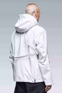 Veste tactique blanche personnalisée pour homme, vêtement technique imperméable, streetwear cyberpunk, coupe-vent fonctionnel multi-poches, veste cargo XXL - Product Image 6