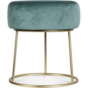 Pouf Ottoman Moderne et Simple en Bois Véritable, Mousse et Tissu, Forme Ronde, pour Salon et Salle à Manger - Product Image 2