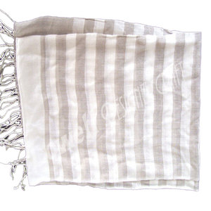 Bufanda de punto de algodón a rayas para hombre con flecos suaves y lisos, diseño geométrico, elegante, para adultos, moda de invierno, cálida, transpirable, informal - Product Image 2