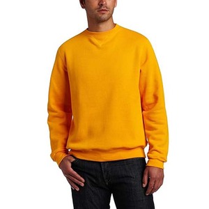 Sudadera de Cuello Redondo Azul Claro para Hombre, Corte Regular, Color Sólido, Felpa de Algodón, Tejido de Punto, Informal, para Otoño, Manga Larga - Product Image 5