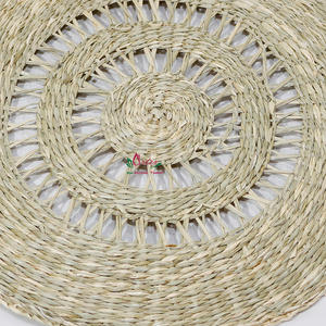 Eco-Friendly <b>Round</b> Natural Seagrass Water Hyacinth Woven Placemats, Durable <b>Table</b> <b>Mats</b> for Dining & Home Decor - Product Image 4