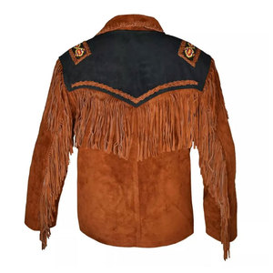 Custom Logo High Quality Men's <b>Suede</b> Leather Plus Size Fall Fashion Hip Hop Loose Zipper up Leather <b>Jacket</b> for Men - Product Image 3