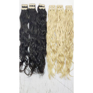 Extensions de cheveux naturels bruts non traités à bandes adhésives invisibles et sans couture, extensions de cheveux humains vierges à trame de peau - Product Image 3