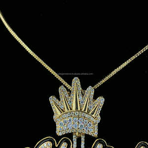 จี้เคลือบเพชรมออิสซาไนต์สีเงิน925สุดพิเศษตัดด้วยน้ำแข็งอย่างงดงามดีไซน์ฮิปฮอปชุบทองสำหรับปาร์ตี้ - Product Image 6