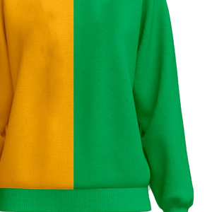 New Arrival Two Tone Sorority Embroidered logo Crewneck Women Sweatshirt Women Oversized Cotton College & School Wear Pullover - Product Image 3