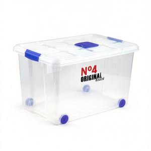 Scatole Originali in Plastica per Stoccaggio 55 L con Ruote e Coperchio Trasparente - Product Image 2