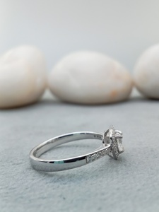 Anillo de Compromiso y Boda D'VINS JEWELS con Forma de Corazón, Corte Brillante, Color D, Blanco, Plateado, Dorado, con Certificado, Cultivado en Laboratorio - Product Image 5