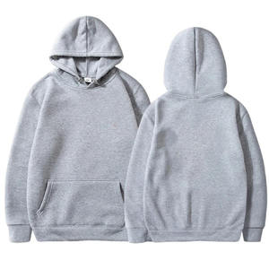 เสื้อฮู้ดสีขาวแบบยูนิเซ็กซ์ ทรงปกติ ผ้าถัก สวมใส่สบาย สีพื้น มีกระเป๋า แขนยาว รุ่น 2027 - Product Image 5