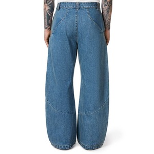 Jean en denim pour homme de haute qualité, coupe ample, motif uni, délavage effet neige, séchage rapide, décontracté, hiver, jambe large - Product Image 5