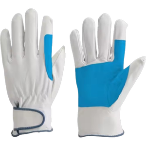 Wholesale Customizable Sheep Grain Leather Anti-Static Heavy Duty Industrial Safety <b>Gloves</b> General Purpose Adjustable Wristband - Product Image 4